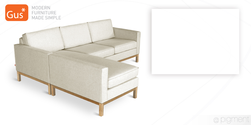 The Blake Loft Bi-Sectional by Gus* Modern Furniture 