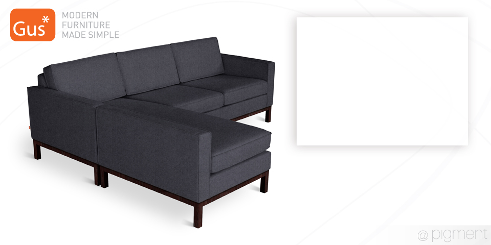 The Blake Loft Bi-Sectional by Gus* Modern Furniture 